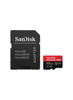 اشتري بطاقة مايكرو SDXC إكستريم برو بسرعة 170 ميجابايت بالثانية A2 الفئة 10 V30 UHS-I U3 + محول بطاقة SD + برنامج ريسكيو برو ديلوكس 512.0 GB في الامارات
