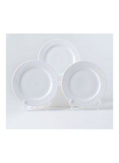 Buy 3-Piece Dinnerware Plates White 20 X 2cm in UAE