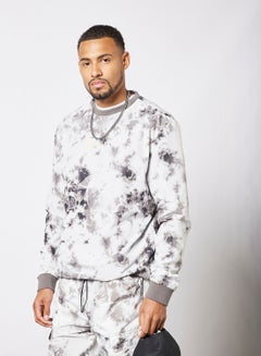 Buy Tie-Dye Sweatshirt Grey in Saudi Arabia