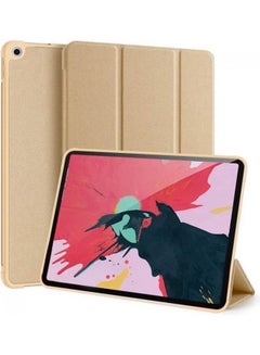 Buy Leather Folio Stand Case Cover for Apple ipad 10.2 (7th, 8th, 9th Generation) Gold in UAE