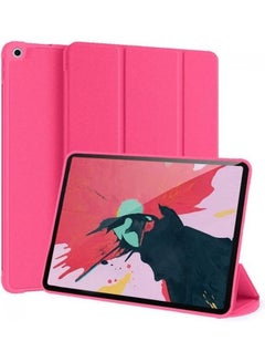 Buy Leather Folio Stand Case Cover for Apple ipad 10.2 (7th, 8th, 9th Generation) Hot Pink in UAE