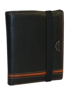 Buy Genuine Leather Logo Detail Long Wallet Black in UAE