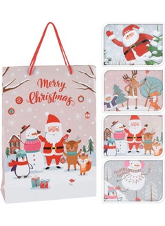 اشتري 1-Piece Large Printed Merry Christmas Gift Bag Assorted 33x9.6x41cm في الامارات