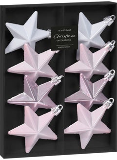 Buy Christmas Decoration Hanging Star White 6.5cm in UAE