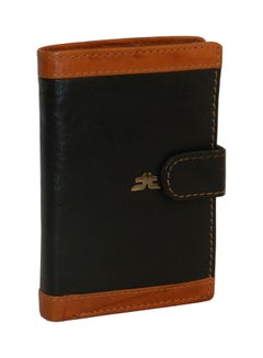 Buy Genuine Leather Logo Detail Long Wallet Black in UAE