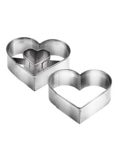 Buy Heart Shape Shortcake Cutters Delicia Silver 4.5x5x2cm in UAE
