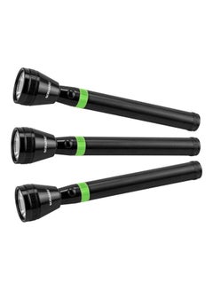 Buy 3-Piece Rechargeable LED Torch SLT-3311N Black 36.5cm in UAE