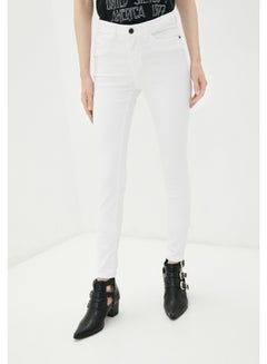 Buy Casual Skinny Fit Jeans White in Saudi Arabia