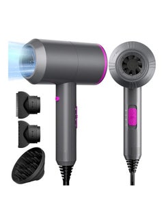 Buy Multi-Functional Professional Styling Fast Hair Dryer Ionic Tool With 2 Speed 3 Heat Setting, Cold Shot Button With 1 Diffuser And 2 Concentrator Grey 30 x 24 x 9cm in Saudi Arabia