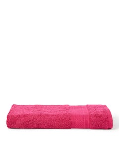 Buy Hand Towel With Zic Zac Design Border Pink 50X90cm in UAE