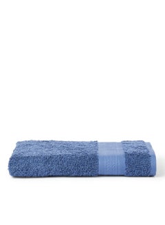 Buy Hand Towel With Zic Zac Design Border Navy Blue 50X90cm in UAE