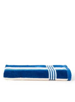 اشتري 100% Cotton Yarn Dyed Stripe 500 Gsm Extra Observency Hand Towel Blue/White 50x90cm في الامارات