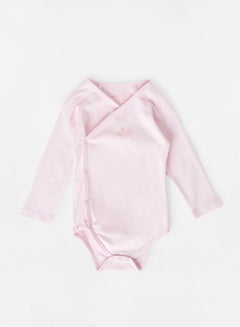 اشتري Baby Girls Wrap Bodysuit Pink في الامارات