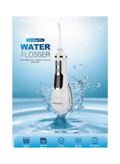 Buy Oral Irrigator Cordless Floss Water Jet Dental White 200ml in Saudi Arabia