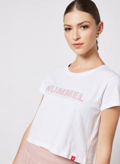 Buy Legacy Cropped T-Shirt White in UAE