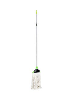 Buy Micorfiber Floor Mop/Stick White/Green 45x15cm in UAE