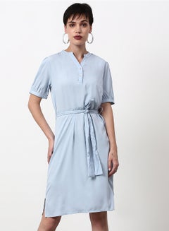 Buy Regular Fit Casual Dress Light Blue in UAE
