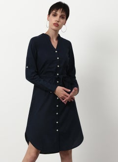 Buy Regular Fit Casual Dress Black in Saudi Arabia