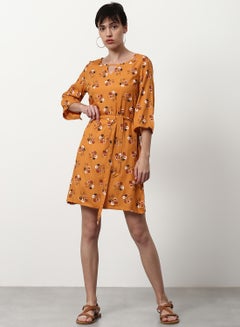 Buy Regular Fit Casual Dress Orange in UAE