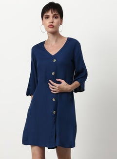 Buy Regular Fit Casual Dress Navy in UAE