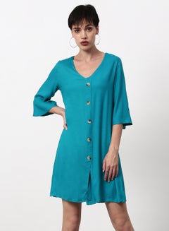 Buy Regular Fit Casual Dress Blue in Saudi Arabia