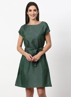 Buy Regular Fit Casual Dress Green in Saudi Arabia