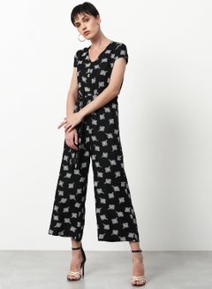 Buy Printed Regular Fit Jumpsuit Multicolour in UAE