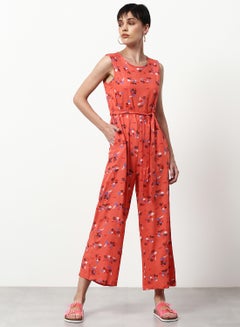 Buy Printed Regular Fit Jumpsuit Multicolour in UAE