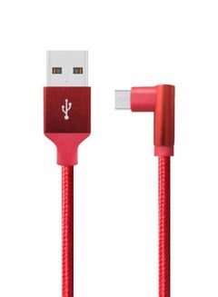 اشتري كابل USB A إلى مايكرو USB مضفر، مصنوع من النايلون، بطول 6 أقدام. أحمر في السعودية