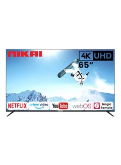 Buy 65 Inch UHD LED Smart TV Platinum Series With WEBOS Operating System NIK65MEU4STN Grey in UAE