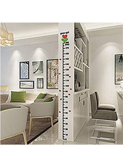 اشتري Baby Kid Room Decor Height Ruler Measure Chart Diy Wall Stickers أسود 180x25سم في مصر