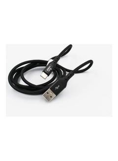 Buy Gable Fabric Type C Cable For Charging And Data Transfer Black in Saudi Arabia
