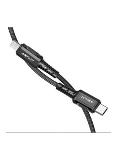 Buy Usb-C To Lightning Aluminum Alloy Charging Data Cable Black in UAE