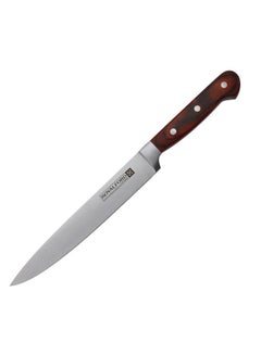 Buy 8" Slicer Knife Premium Quality High Grade Extra Sharp Ss Blade With Strong Wooden Handle 33X3X1.8Cm Multicolor in UAE