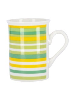Buy Ceramic Printed Mug White/Green/Yellow in UAE