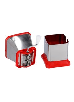 Buy Stainless Steel Chilly Cutter Silver/Red 20.5x11x11.3cm in UAE