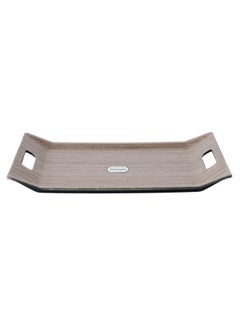 Buy Wooden Finish Serving Tray Grey 46x31cm in UAE