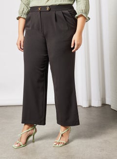 Buy Curve Wide Leg Pants Black in UAE