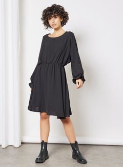 Buy Long Sleeve Dress Black in UAE