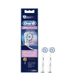 Buy Oral-B EB60-2 Sensi Ultra Thin Replacement Toothbrush Heads - Pack of 2 in UAE