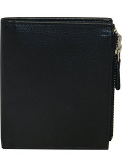 Buy Genuine Leather Designer Wallet With Full Zipper Black in UAE