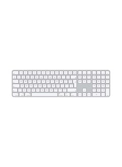 اشتري Magic Keyboard with Touch ID and Numeric Keypad (for Mac computers with silicon) - International English Silver في الامارات