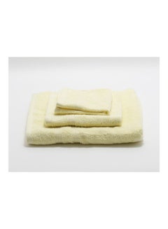 اشتري Bath, Hand And Face Towel Set Yellow 70x140, 40x70, 33x33cm في الامارات