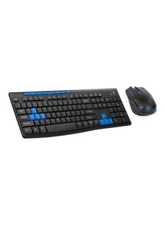 اشتري 2.4G Wireless Gaming Keyboard And Optical Mouse Black في الامارات