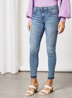 Buy Faded Skinny Jeans Blue in Saudi Arabia