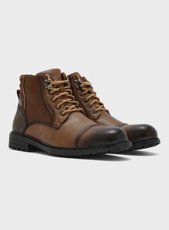 Buy Utility Casual Boots Brown in UAE