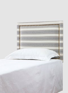 Buy Fabric Headboard - Twin Size Bed - Lisbon Collection - Grey/White Color - Size 90 X 70 - Modern Home - Install Attach To Wall in Saudi Arabia