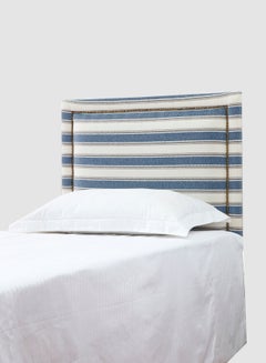 اشتري ظهر سرير منجد للمنزل العصري يتم تركيبه ويلتصق بالحائط من تشكيلة ليزبن مناسب لسرير مقاس فردي بحجم 90 × 70 سم، لون أزرق/ أبيض أزرق/ أبيض 90 x 70سم في السعودية