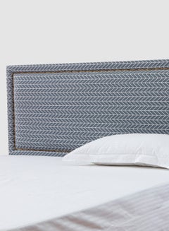 Buy Fabric Headboard For King Size Bed - Lisbon Collection - Modern Home - Install Attach To Wall - Dark Grey/White 180*70*6cm in Saudi Arabia