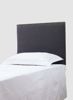 Buy Fabric Headboard - Twin Size Bed - Kansas Collection - Dark Ash Color - Size 90 X 70 - Modern Home - Install Attach To Wall Dark Ash 90 x 70cm in Saudi Arabia